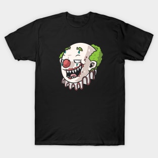 Creepy Clown Head Cartoon T-Shirt